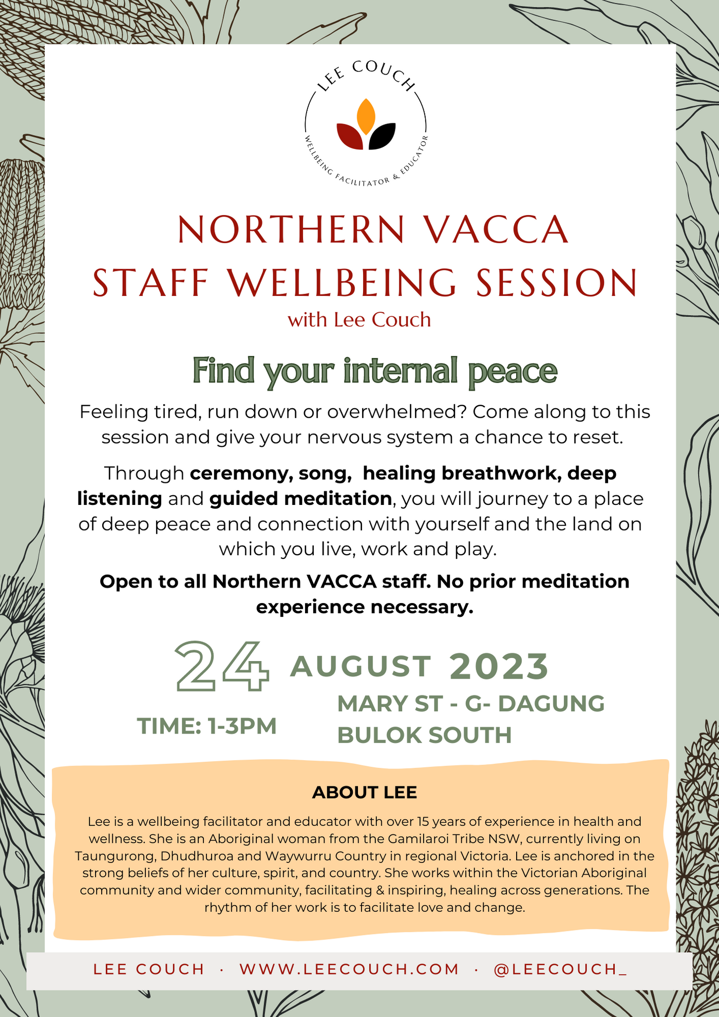 Staff Wellbeing Sessions
